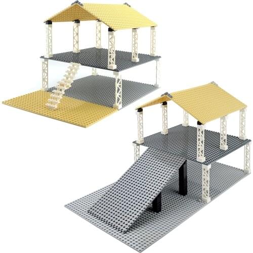 Double-sided Base Plates 32x32 32x16 Dots Building Blocks DIY Bricks Creative Stair Ramp House Loft Garage City Construction Toy