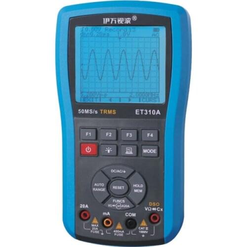 Ew ET310A handheld digital storage oscilloscope 10M band width 1CH 50MS/s TRMS multimeter