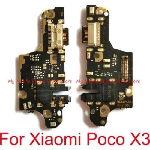 Global Version USB Charging Dock Board Port Flex Cable For Xiaomi Mi Poco X3 USB Charger Port Dock Connector Board Flex Cable
