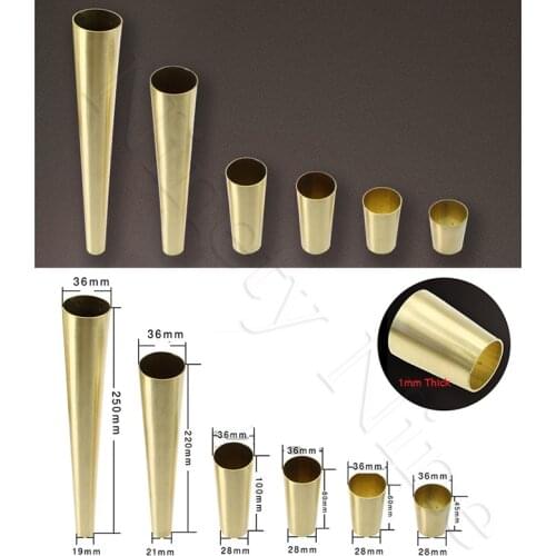 4Pcs Metal Brass Tip Cap For Mid-Century Modern Chinese Table Chair Seat Leg Feet Tapered