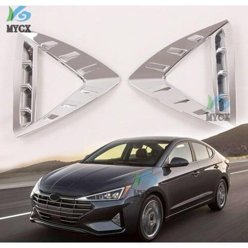 HOT FOR Hyundai Elantra 2019 2020 Front Fog Lamp Frame Decoration Special Fog Lamp Spotlight Fog Lamp Decoration Strip