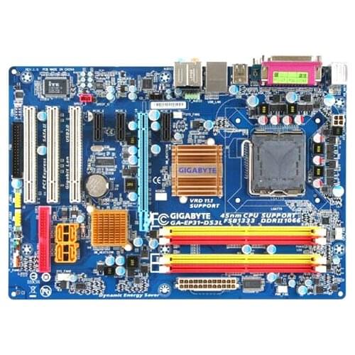 Original Used Desktop Motherboard Gigabyte GA-EP31-DS3L P31 LGA 775 DDR2 Core 2 Extreme/Core 2 Quad/Core 2 Duo ATX