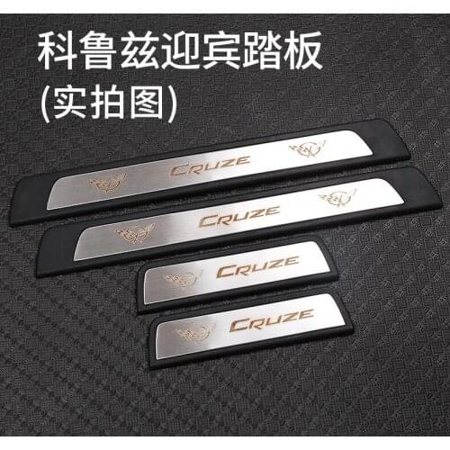 High quality stainless steel Scuff Plate/Door Sill Protector Sticker Car Styling For 2009-2015 Chevrolet Cruze