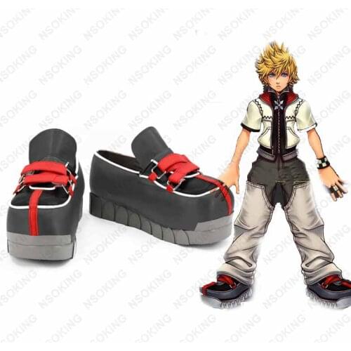 New Kingdom Hearts II 2 Roxas Cosplay Boots Anime Shoes Custom Made