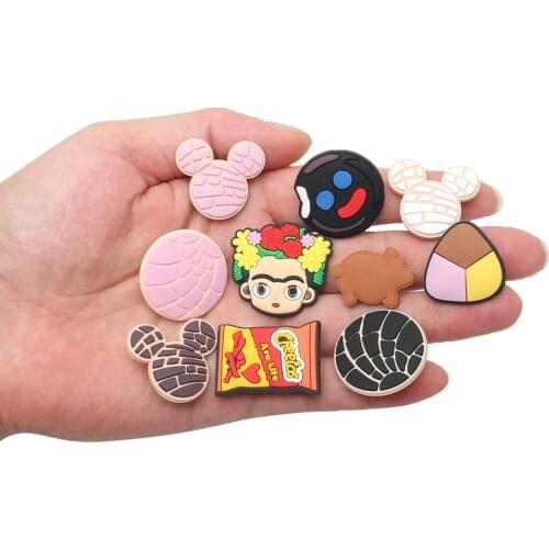 Single Sale 1pc PVC Cartoon Character Shoe Charms,Shoe Buckles Accessories Fit Bands Bracelets Croc JIBZ,Kids Party X-mas Gift