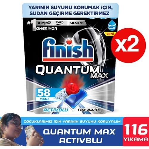 Finish Quantum Max Dishwasher Detergent 116 Capsule 58x2 Package