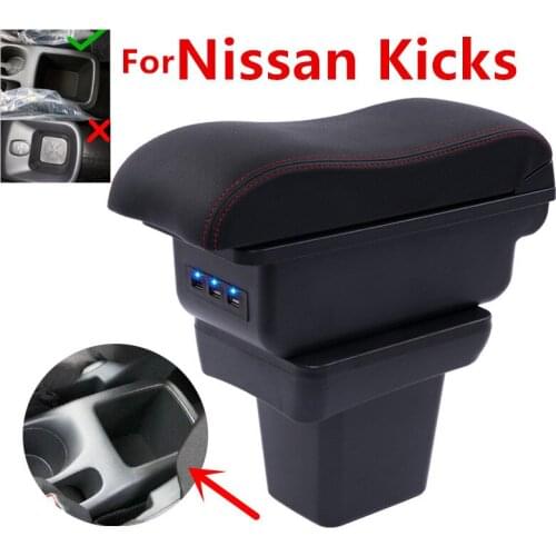For Nissan Kicks armrest box central content storage box cup holder ashtray interior car-styling decoration Accessories