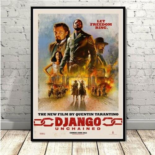 Poster And Prints Quentin Tarantino Django Unchained Classic Movie Film Art Painting Wall Pictures For Living Room Home Decor