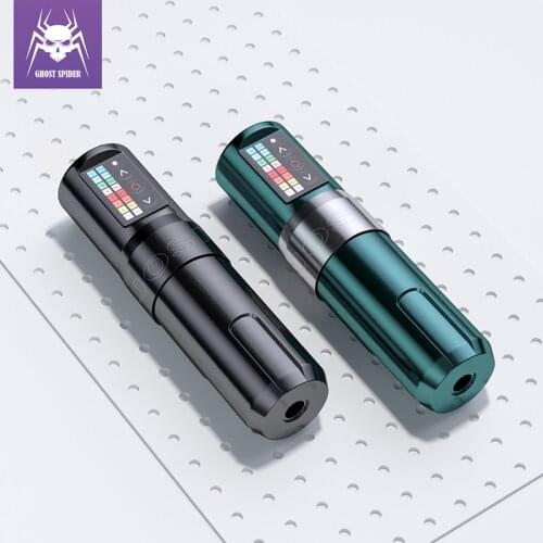 GHOST SPIDER Wireless Tattoo Pen Professional Rotary Pen Machine Digital LED Display with 2400mAh Portable Wireless Tattoo Power