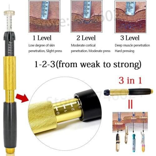 3 in 1 Mesotherapy Handheld Injection Gun For Lose Weight Lipolysis Anti Wrinkle Hyaluronic Pen 0.5ml 3 Gear Hyaluronique Pen