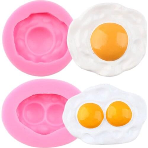 Poached Egg Silicone Molds Cake Decorating Tools DIY Party Cupcake Topper Fondant Chocolate Gumpaste Mould Candy Clay Resin Mold