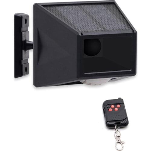 Solar Alarm Light with Motion Sensor 129dB Siren Solar Strobe Light with Remote Controller for Outdoor Farm Villa Orchard