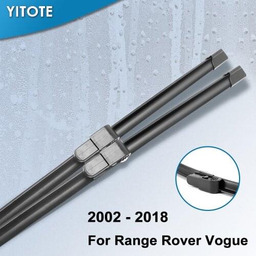 YITOTE Windscreen Wiper Blades for Range Rover L322 / Vogue / HSE Fit Side Latch/Hook Button Arms 2002 to 2018