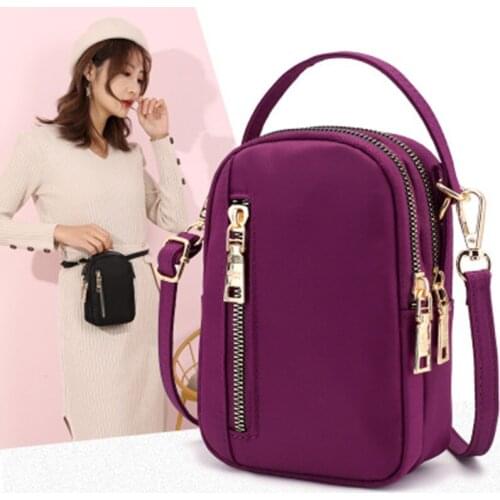 Small Crossbody Bag Cell Phone Purse Multi-pockets Nylon Wallet for Women New