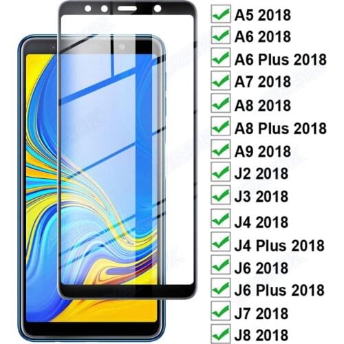 11D Full Cover Protective Glass For Samsung Galaxy A6 A8 Plus A5 A7 A9 2018 Screen Protector J4 J6 Plus J2 J7 J8 2018 Glass Film