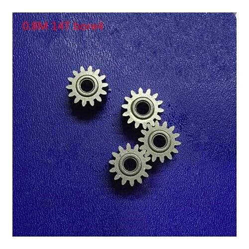 10pcs/lot Metal gears 0.8 modulus 14 teeth inner diameter 4 motor shaft gear motor reduction gear