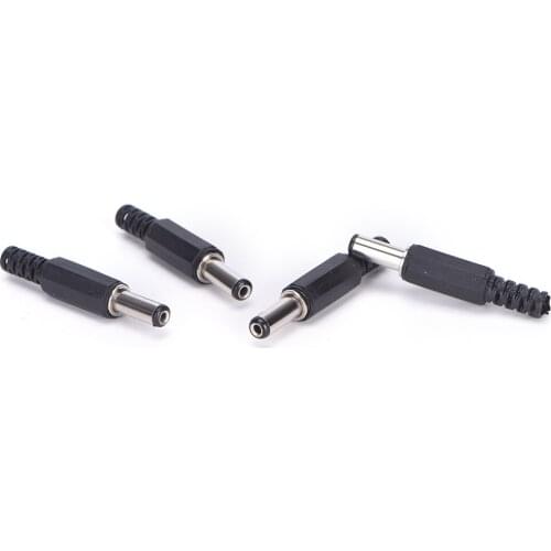 Hot 10 X Black Plastic Cover 2.1x5.5mm Male DC Power Plug Jack Connector