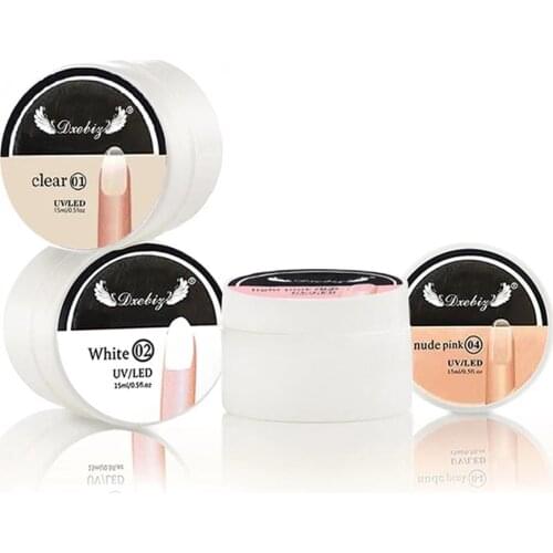 4 Colors Lasting Nail Extension Gel Canned Shiny Durable Free Paper Extension UV Phototherapy 15ML Art Accessories Manicure Tool