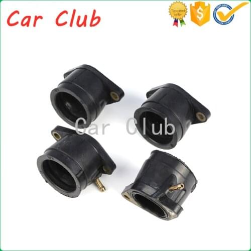 4pcs Carb Carburetor Intake Adapter Boot Carburetor Interface Glue Air Inlet Throat for YZF600R 1995 1996 1997 1998 1999-2007