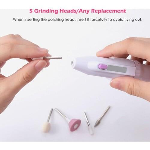 5 in 1 Electric Manicure Set Manicure Nail Drill File Grinder Grooming Kit Callus Remover Set Nail Buffer Polisher Nail Art Tool