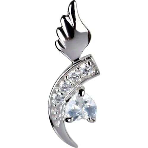 925 Sterling Silver Pendant Necklaces Lovely Sweet Crystal Choker Pendant Jewelry Gifts For Women Wholesales GND0339