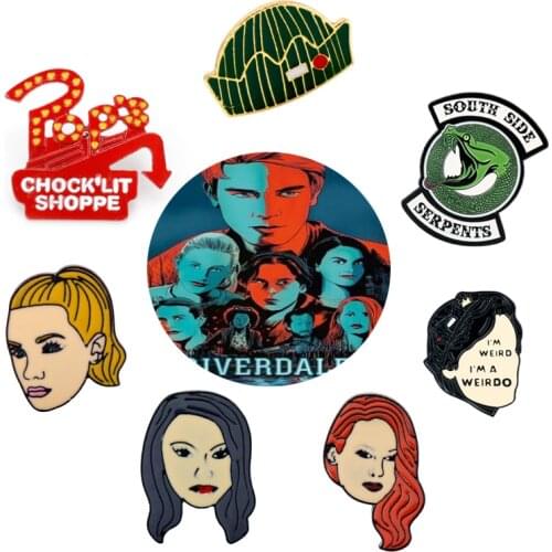 TV Show Accessories Riverdale Brooch Enamel Pins Men Women Collar Lapel Pin Creative Brooches Gifts