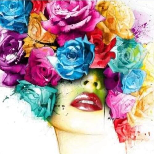 New LaoJieYuan Diamond Painting Full Square Drill Colorful Flowers Diamond Painting Rhinestone Embroidery Cross Stitch Crystal