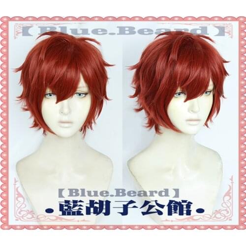 Anime Ensemble Stars Amagi Hiiro Cosplay Wigs Red Short Heat Resistant Synthetic Hair Wigs + Wig Cap