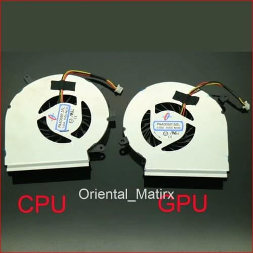 Free Shipping NEW PAAD06015SL DC5V 0.55A 3Pin Fan For MSI MS-16J2 MS-16J1 MS-16J5 MS-1792 CPU GPU Cooler Cooling Fan