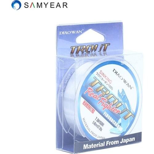 Free Shipping SUNBANG Wholesale Fishing Tackle Long Line Fluorocarbon Fishing Line 4LB-38LB 50M Material From Japan