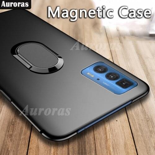 Auroras Case For Moto Edge 20 Lite Ultra Thin Back Matte With Magnetic Attraction Ring Cover For Motorola Edge 20 Lite Soft Case