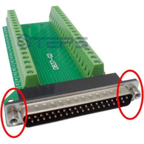DB37 male 37 pin no need welding adapter plate parallel port DR37 breakout board