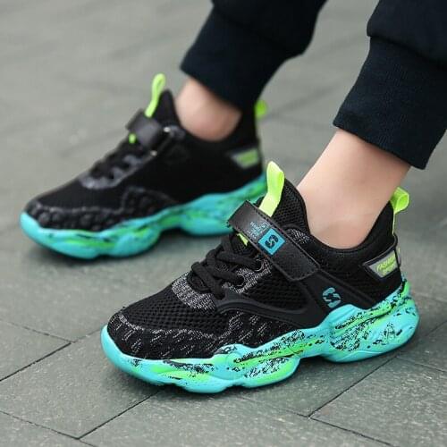 Big Size Children Shoes Breathable Outdoor Sneakers Fashion Kids Sneakers Non-slip Sport Hiking Shoes Lightweight Walking Shoes