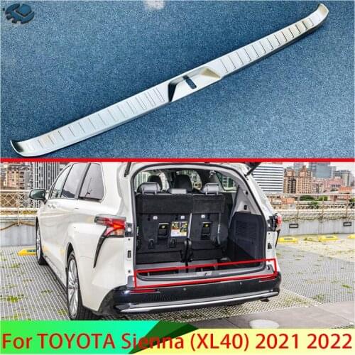 For TOYOTA Sienna (XL40) 2021 2022 Stainless steel rear bumper protection window sill outside trunks decorative plate pedal
