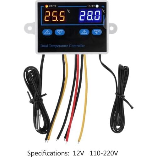 Dual Thermostat for Incubator 10A Digital Heating Cooling Temperature Controller Hot