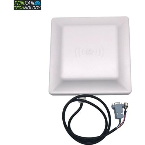 FONKAN UART/RS232 UHF RFID 6M Mid-range Integrated 7dBi Antenna 12v Power Supply Industrial 860-960MHz Label Card Reader