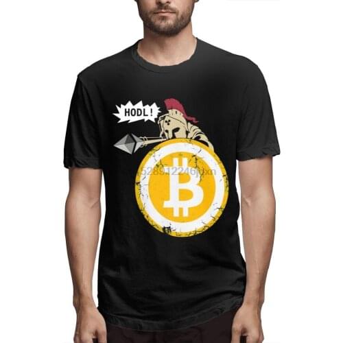 HODL Your Cryptos Sparta Bitcoin Ripple XRP Cryptocurrency T Shirt Male Stylish T Shirt Organic Cotton 2019 New Design T shirt