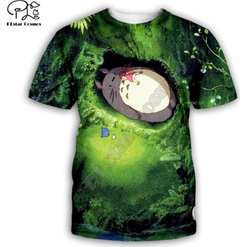 PLstar Cosmos Totoro 3D Printed Men for women t shirt Harajuku summer Short sleeve shirt Casual T-shirt top style-1