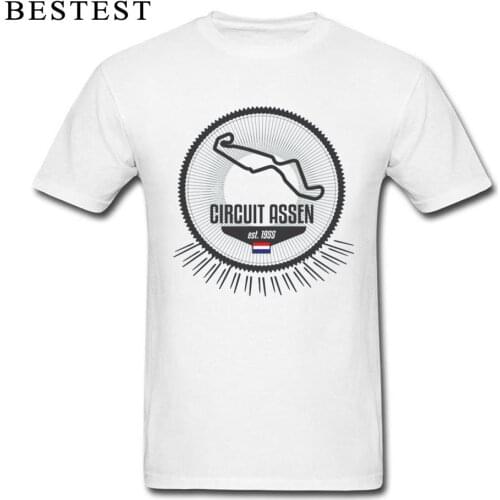 TT Assen Circuit T-shirt For Men Short Sleeve Tops T Shirt Crew Neck 100% Cotton Youth TShirt Swag Style TShirts Moto Biker Gift