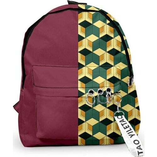 2021 Hot 3D backpack Cosplay Japanese Anime Demon Slayer school bag backpack Kimetsu no Yaiba Kamado Nezuko Agatsuma backpack