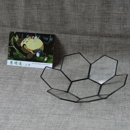 Petals / hive shape decorative utensils display box flower Japanese flower plate glass jewelry box Wedding cake decoration