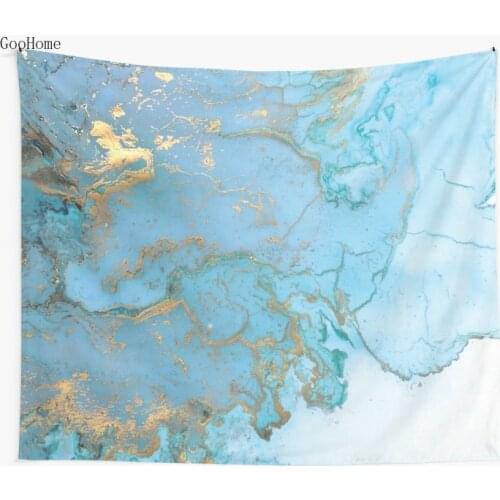 Marble and Gold Wall Tapestry Cover Beach Towel Throw Blanket Picnic Yoga Mat Home Decoration