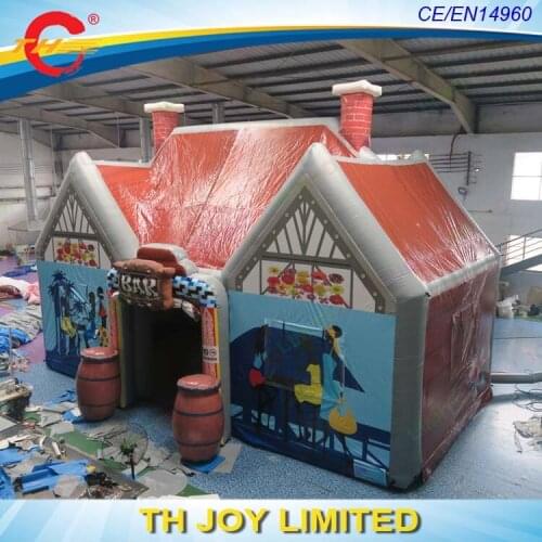 Inflatable pub Free air shipping to door irish pubs tent for party rental,durable pvc tarpaulin inflatable bar tent with barrels
