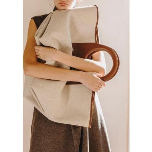 The new 2021 large leather canvas splice fashion tote Mummy bag travelling bag cross-body shoulder bag