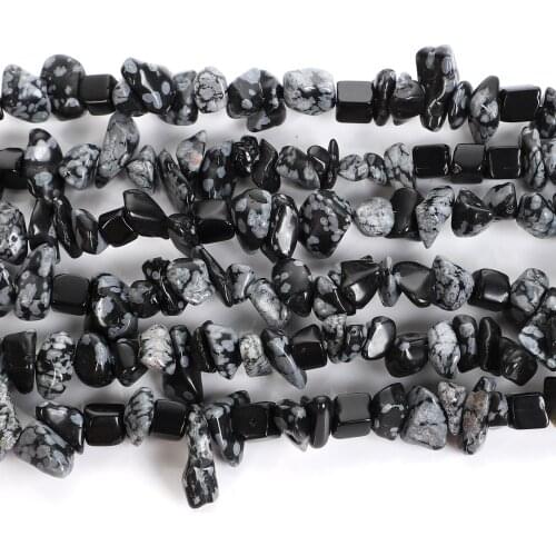 New Irregular Chip Black Alabaster Gravel Natural Stone Beads For Jewelry Making Loose Spacer Beads Necklace Bracelet Handmade