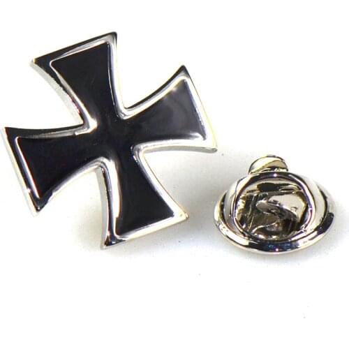 New Vintage Cross Enamel Pin and Brooch Suit Shirt Collar Pins Badge Jewelry Brooches Gifts for Women Men Accessories
