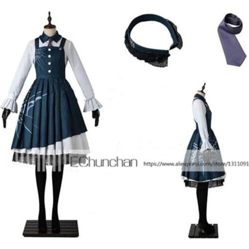Full set Round Rinn Costumize Danganronpa v3 Tojo Kirumi Cosplay costume includes gloves