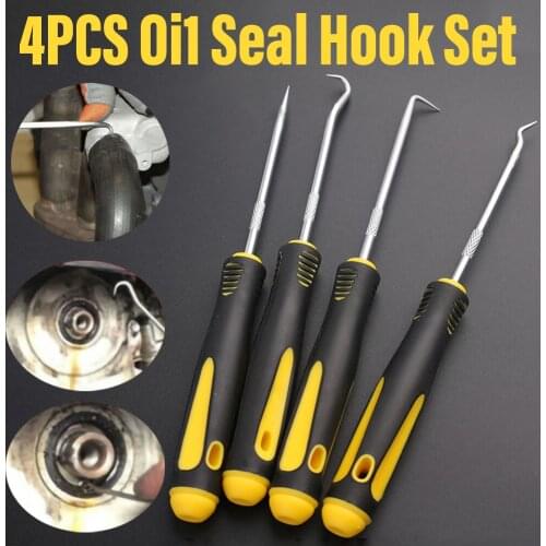 Profession Durable 4Pcs Durable Car Hook Oil Seal O-Ring Seal Remover Pick Set Tools Car Hook Craft Hand Tools Remover Pick Set