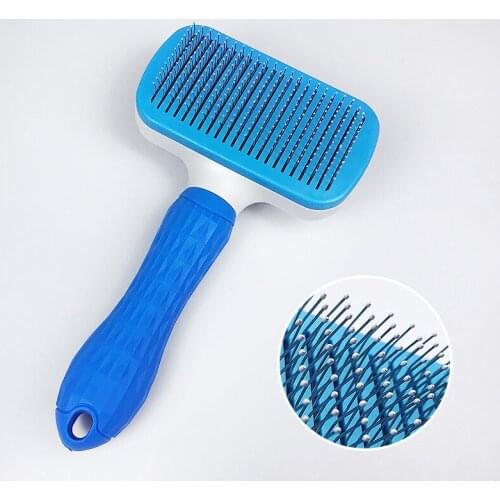 Pet Comb Self Cleaning Brush Professional Grooming Brush for Dogs and Cats,Quick Clean Short and Medium Hair Removal Accessories