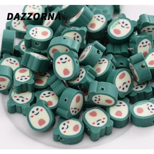Cute Cartoons Avocado 50-100Pcs/Pack Polymer Clay Beads For Jewelry Making Girls DIY Bracelet Necklace Loose Spacer Beads